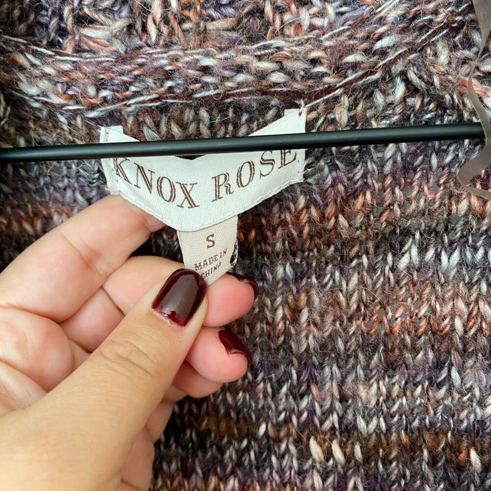 Knox Rose Multicolor Wool Alpaca Blend Cardigan Duster Size Small - Picture 3 of 8